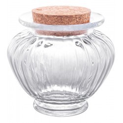 Pote 300ml De Vidro Com Tampa De Rolha Classic  